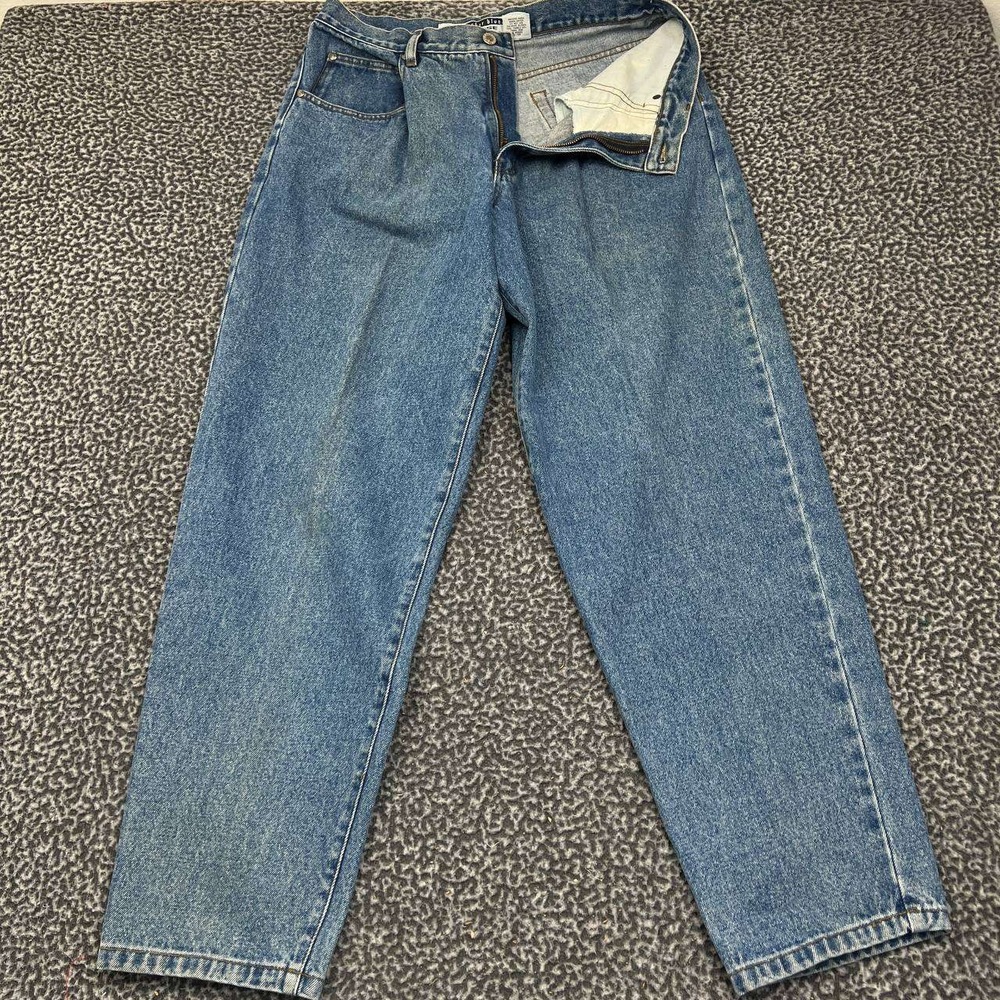 Anchor Blue Jeans Men 36x32 Blue Loose Fit Denim Pants Outdoor Pocket Cotton Y2K